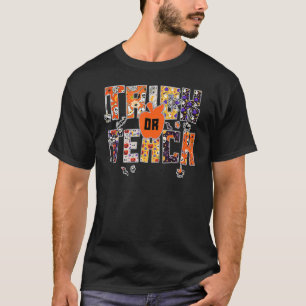 Camiseta Truque Ou Ensino Figurino De Halloween