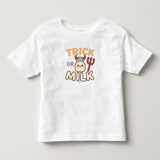Camiseta Truque ou Leite Pequeno Diabo (Frente)
