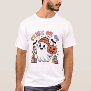 Camiseta Truque Ou Salão Fantasma De Terapia Ocupacional Ma