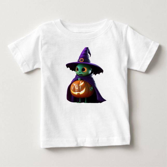 Camiseta Truque ou Tee: Estilo Spooky para o Dia das Bruxas (Frente)