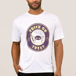 Camiseta Truque ou tratamento de aranha sanduíche estilo T-