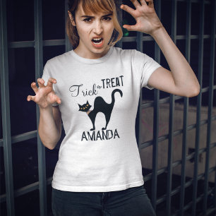 Camiseta Truque Ou Tratamento De Carro Negro Simples E Boni