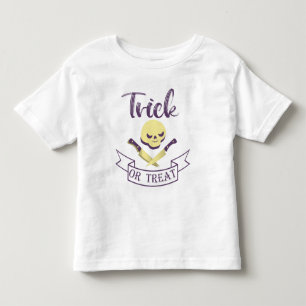 Camiseta Truque ou tratamento de ossos cruzados do crânio