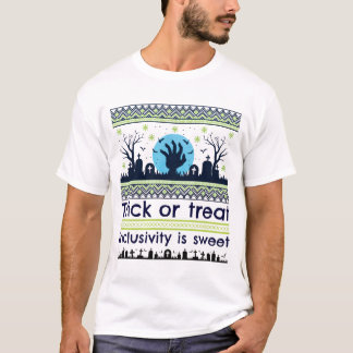 Camiseta Truque ou tratamento, inclusividade é doce