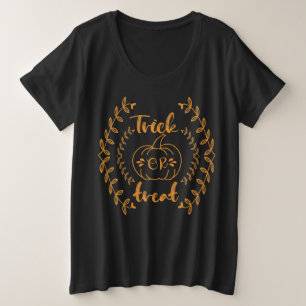 Camiseta Truque ou tratamento no quadro das plantas