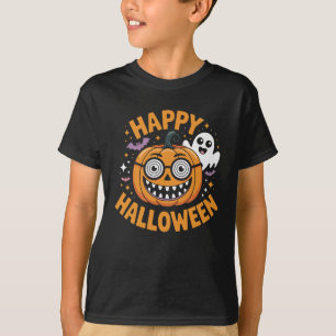 Camiseta Truque Ou Tratar Abóbora Feliz Halloween