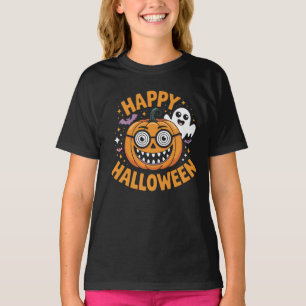Camiseta Truque Ou Tratar Abóbora Feliz Halloween