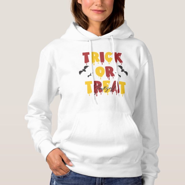 Camiseta Truque Ou Tratar Hoodies (Frente)