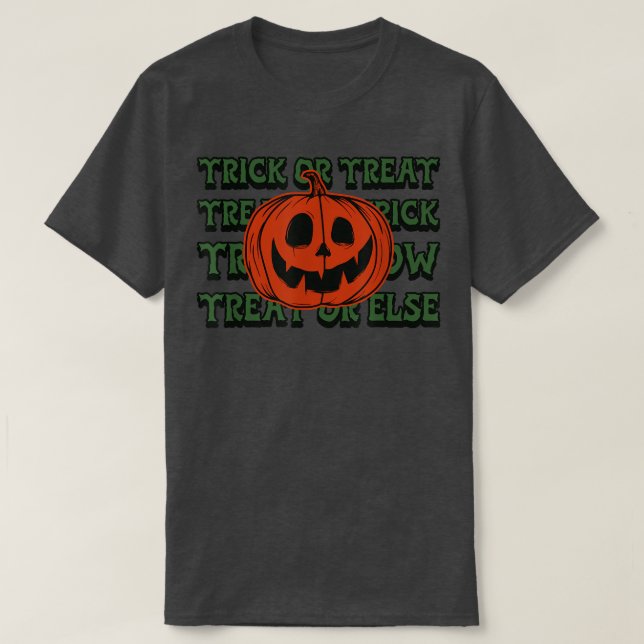 Camiseta Truque ou trate a diversão do Dia das Bruxas (Frente do Design)