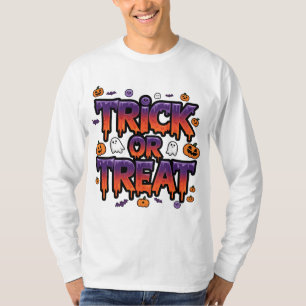 Camiseta Truque ou trate a diversão do Dia das Bruxas