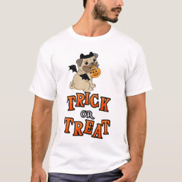 Camiseta Truque Ou Trate O Feliz Cão De Halloween Fofo