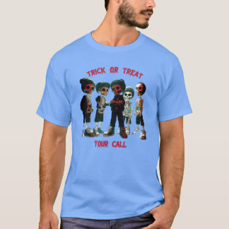 Camiseta truque ou trate seus amigos de chamada