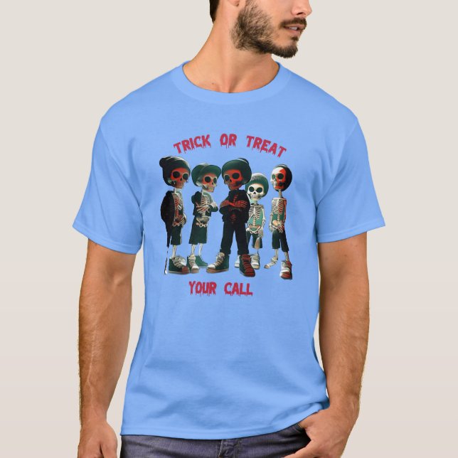 Camiseta truque ou trate seus amigos de chamada (Frente)