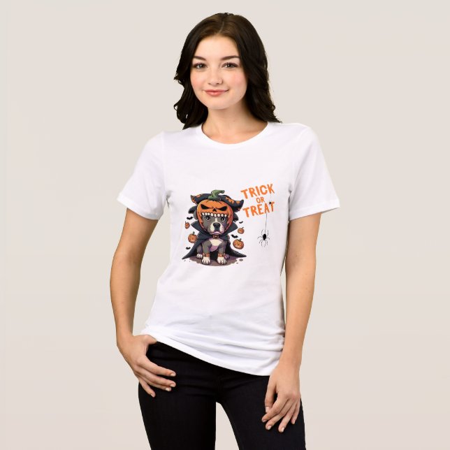 Camiseta Truque ou trato! (Frente Completa)