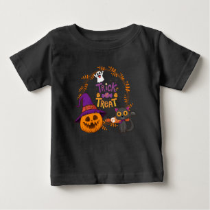 Camiseta Truque ou trato, Feliz Dia das Bruxas, Gato Engraç