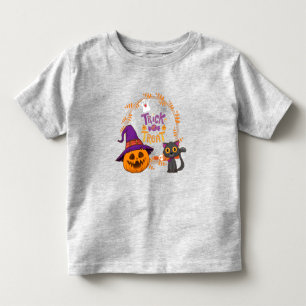 Camiseta Truque ou trato, Feliz Dia das Bruxas, Gato Engraç