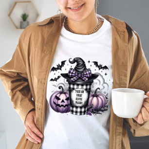 Camiseta Truque ou Travesseiro Divertido Café Por Favor Mãe
