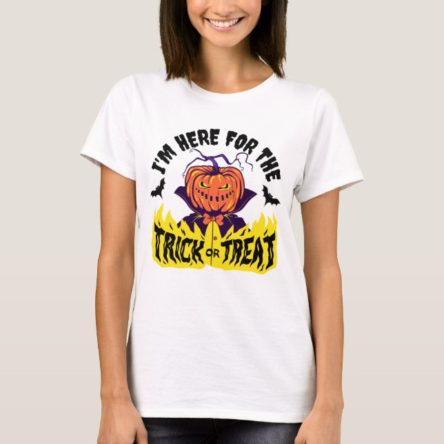 Camiseta Truque Ou Truque De Halloween (Frente)