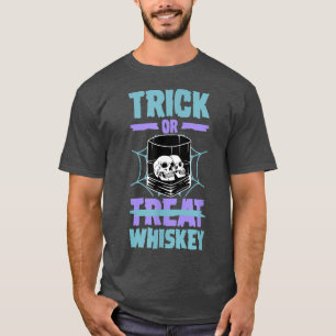 Camiseta Truque Ou Whiskey Trick Ou Tratar Scotch Bourbon L