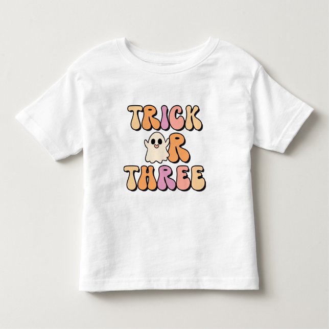 Camiseta Truque Retroativo Spooky ou Três Aniversário (Frente)