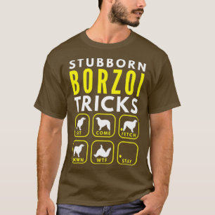Camiseta Truques Borzoi Stubborn - Formação de cães