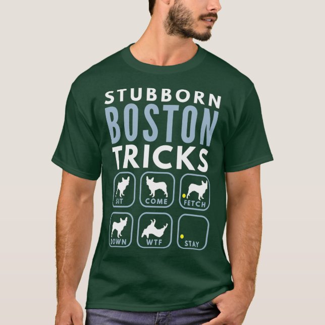 Camiseta Truques de Cachorro-Boxer para Stubborn - Formação (Frente)