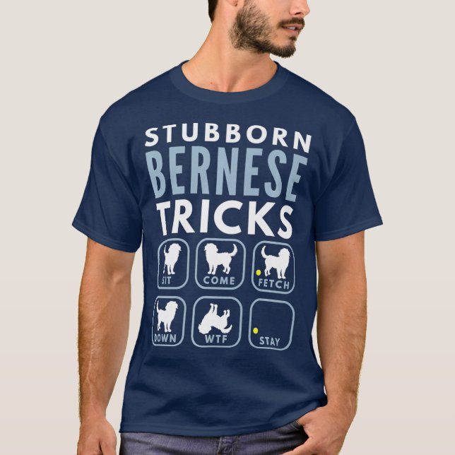 Camiseta Truques de Cachorro de Montanha Bernês - Cachorro (Frente)
