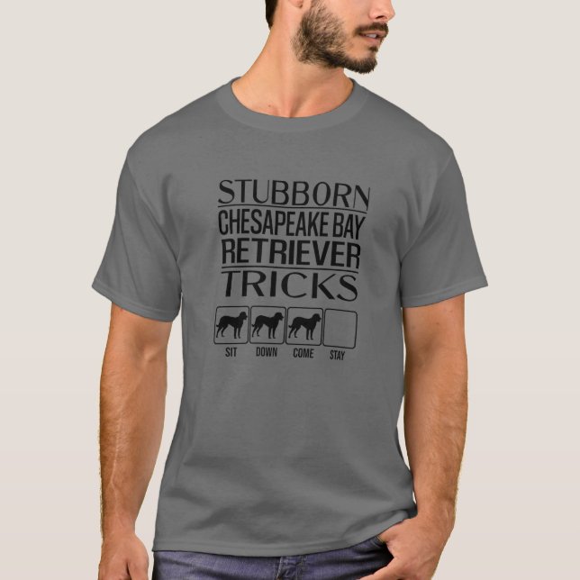 Camiseta Truques De Cachorro Teimosos, Engraçada Recuperaçã (Frente)