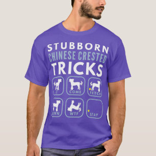 Camiseta Truques de Cães Deitados Chineses Teimosos - Cães