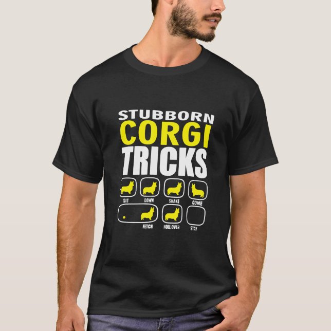 Camiseta Truques de Corgi Teimoso (Frente)