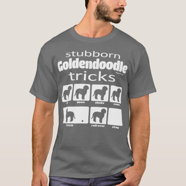 Camiseta Truques de Goldendoodle Stubborn (Frente)