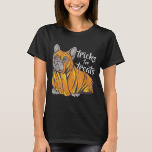 Camiseta Truques Para Guloseimas Cachorro Bulldog Fofo de H