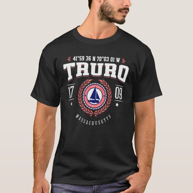Camiseta Truro Massachusetts Cape Cod MA Nautical Beach Sou (Frente)