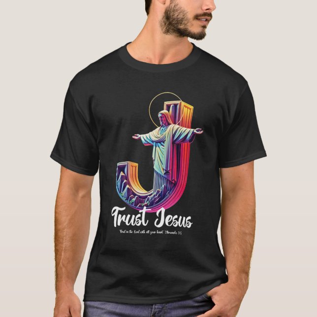 Camiseta Trust Jesus (Proverbs 3:5) (Frente)