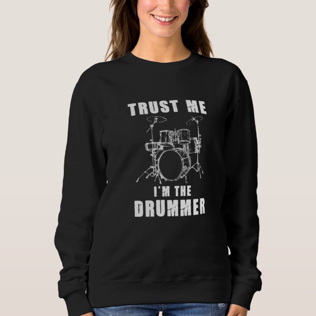 Camiseta Trust Me I'm The Drummer  Drum Kit Rock Drums (Frente)
