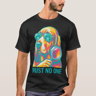 Camiseta Trust No One Hound Dog Detective Alien Ufo Block