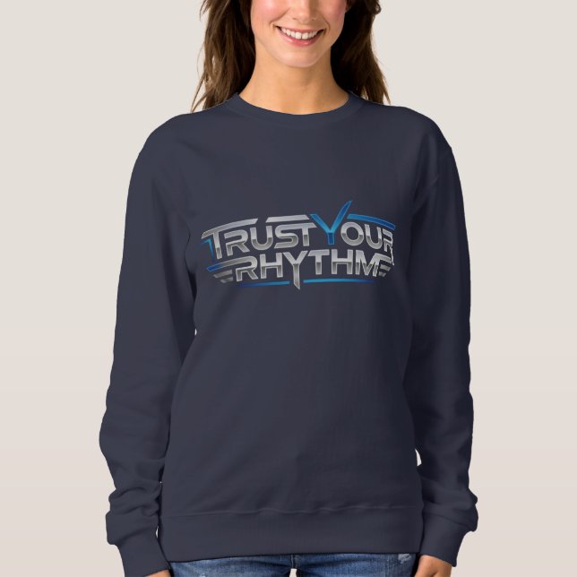Camiseta Trust Your Rhythm - Metallic Typography (Frente)