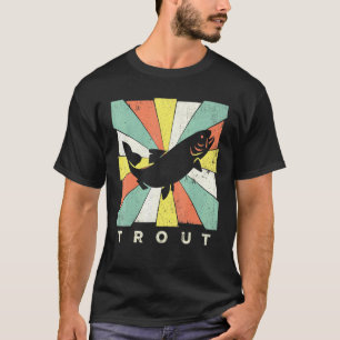 Camiseta Truta Antiga Peixe Estilo Retro Animal