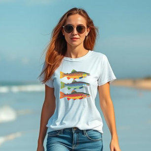 Camiseta Truta Arco-Íris Colorida