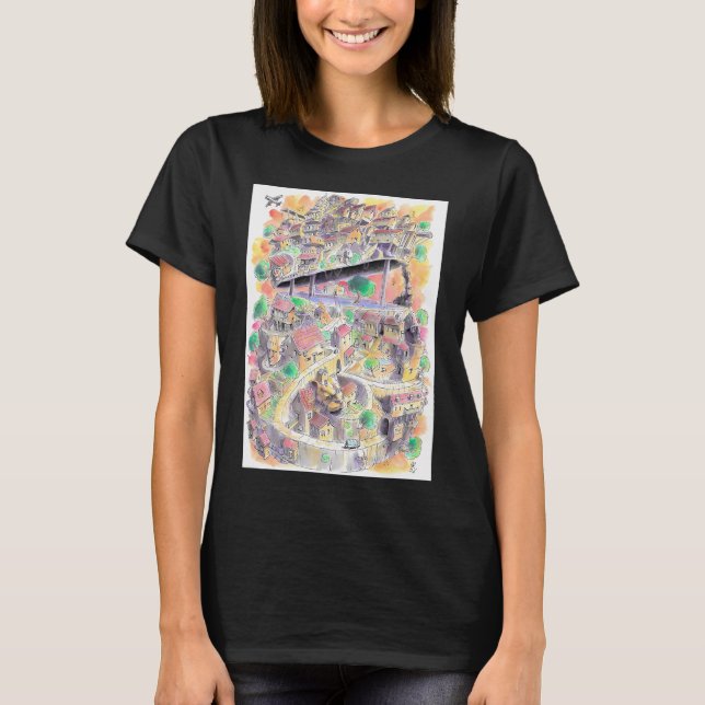 Camiseta Truta Arco-Íris Fumante â€” Ilus Pop Retro (Frente)