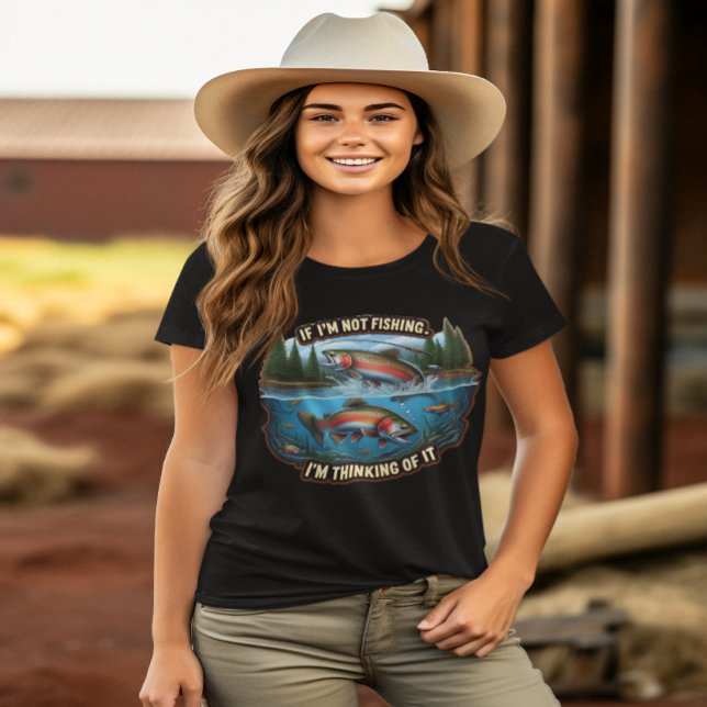 Camiseta Truta Arco-Íris Um Peixe Vibrante Salta Da Água (Criador carregado)