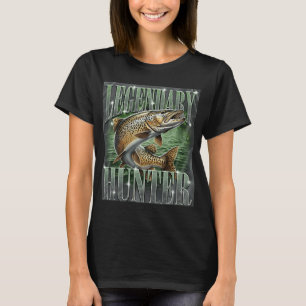 Camiseta Truta Marrom Lendária Caça Design de Pesca - Peixe