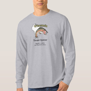 Camiseta Truta Personalizada Lake/Date Wisconsin Opener Dar