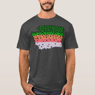 Camiseta Truta Pescaria Arco-Íris Padrão Washington Sta