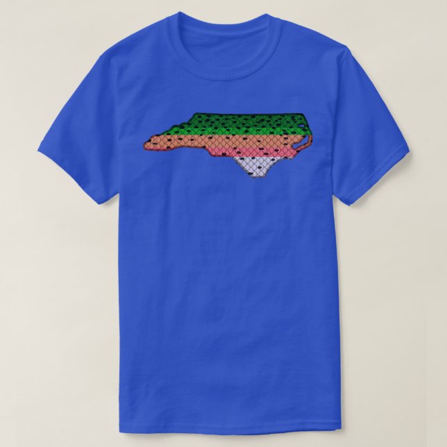 Camiseta Truta Pescaria Arco-Íris Patterno Norte Rua de oli (Frente do Design)