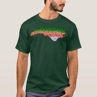 Camiseta Truta Pescaria Arco-Íris Patterno Norte Rua de oli