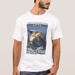 Camiseta Truta que pesca o secção transversal 5
