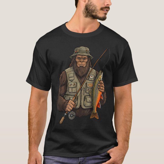 Camiseta Truta Salmonea Bigfoot Fisher (Frente)