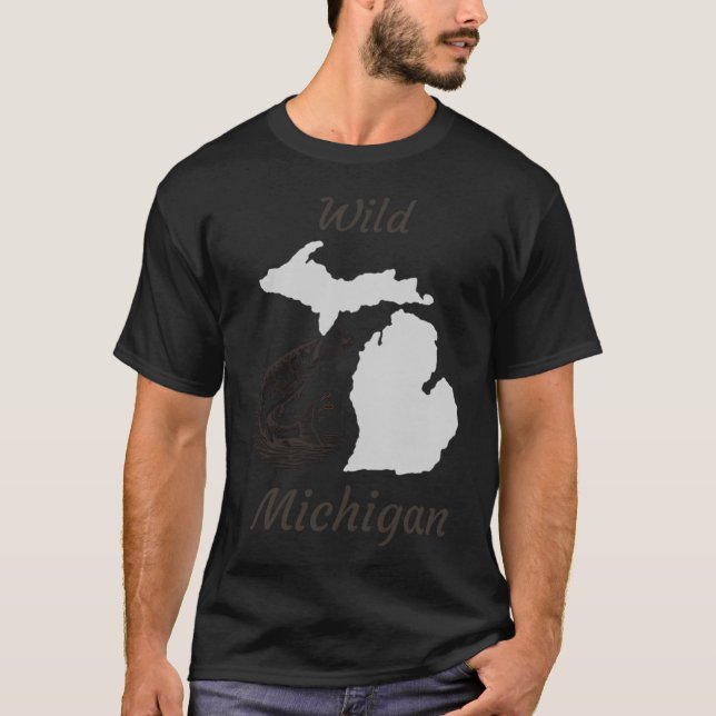 Camiseta Truta Selvagem de Michigan (Frente)