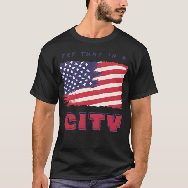 Camiseta Tryhat in a City vintage (Frente)